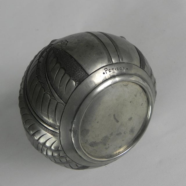 20th Century Art Nouveau Tin Vase by Petizon, 1890s For Sale - Image 4 of 16