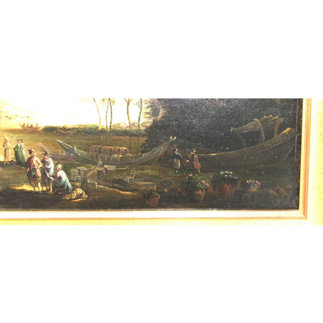 Follower of Claude Lorrain, Merchants on the River Po, 1800s, Oil on Canvas For Sale - Image 13 of 18