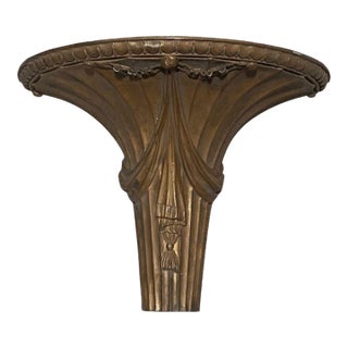Antique Neoclassical Style Wall Bracket Sconce Shelf Copper For Sale