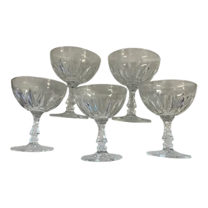 1980s Italian Champagne Coupe Glasses- Set of 6