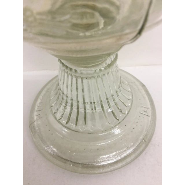 Vintage "An Qing" Glass Hurricane Oil Lamp For Sale In Portland, ME - Image 6 of 10