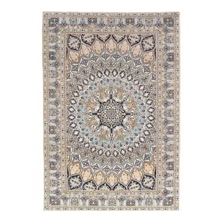 Pasargad Fine Hand Knotted Persian Silk & Wool Nain For Sale