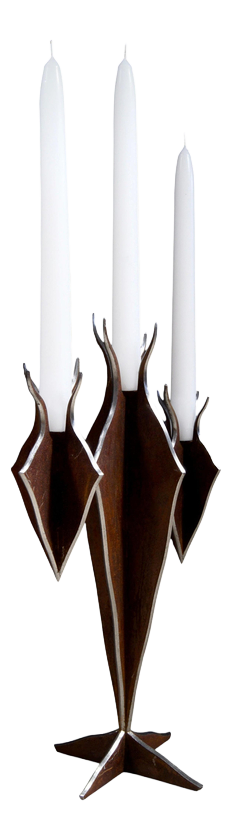 Candlestick in Steel by Frederic Gaillard