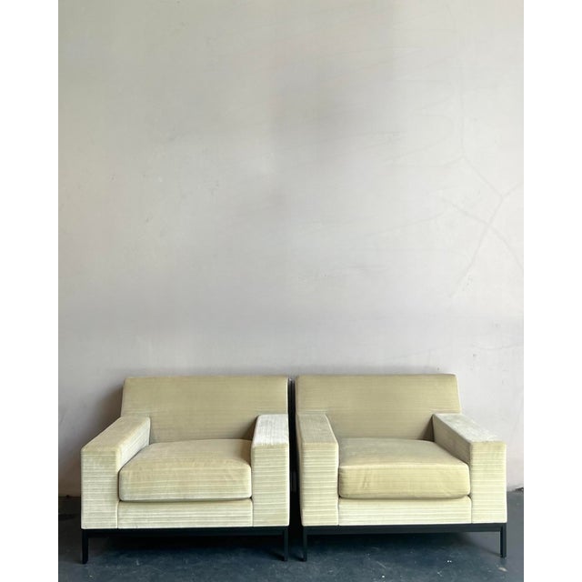 Vintage Boho Christian Liagre Upholstered Arm Chairs - A Pair For Sale In West Palm - Image 6 of 17