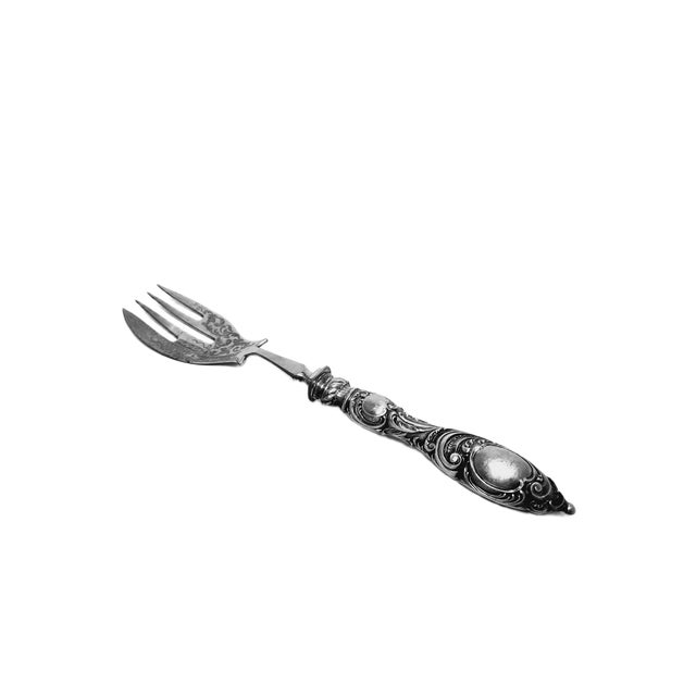Clasicisst Silver Roast Fork, France, 1880s, in Very Good conditions. Designed before 1890