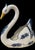 This beautiful vintage swan is designed with blue floral patterns, on a white base a common motif in traditional Alcobaca...