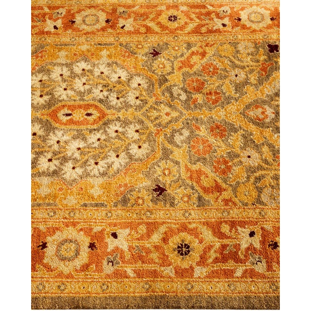 Solo Rugs Ottoman, One-of-a-Kind Hand-Knotted Runner Rug - Green, 3' 1" x 22' 1" For Sale - Image 4 of 8