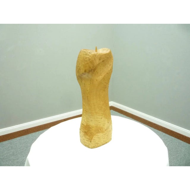 Anthroposophical Limewood Candleholder, 1930s For Sale - Image 12 of 12