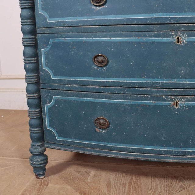 English Bowfront Chest of Drawers For Sale - Image 4 of 11