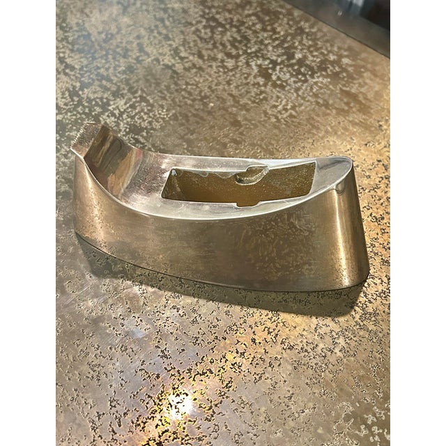 1970s 1970s Modernist Sculptural Solid Brass Tape Dispenser For Sale - Image 5 of 10