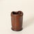Wonderful and rare Mid-Century decorative pen or brush holder entirely made of thick curved full-grain Italian leather....