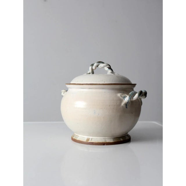Antique White Vintage Studio Pottery Tureen For Sale - Image 8 of 13