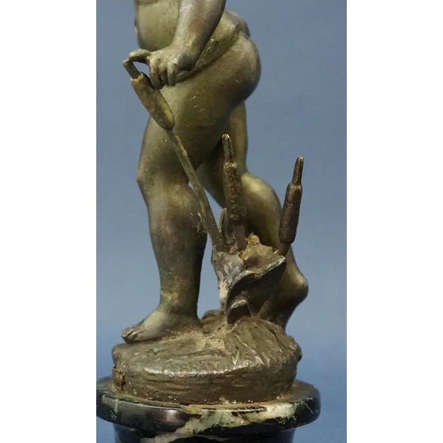 Bronzed Metal La Source Liberty Sculpture of Cherubic Putto by Ernest Justin Ferrand, 19th Century For Sale - Image 17 of 18