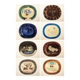 1950 Set of 8 Swiss Prints of Picasso's Ceramic Platters For Sale