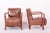 Art Deco Brown Walnut & Leather Dining Chairs, 1930s, Set of 3 For Sale - Image 10 of 12