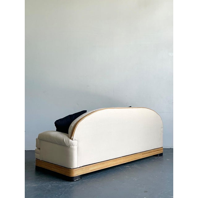 Vintage Stacked Reed Arched Sofa For Sale In West Palm - Image 6 of 18