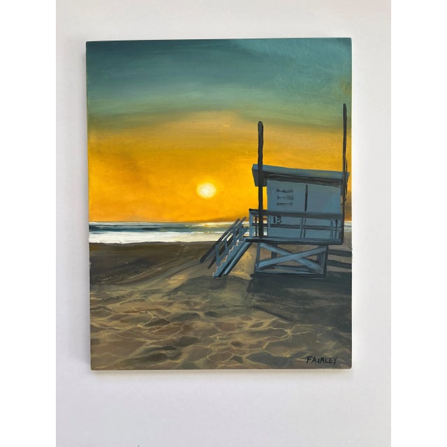 Malibu Sunset, 8x10 Inches, Original Oil Painting by Jessica Fairley For Sale - Image 4 of 5