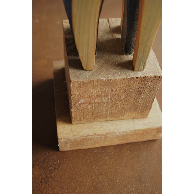 Wood Surrealist Sculpture of Standing Figure, 1970s For Sale - Image 7 of 12