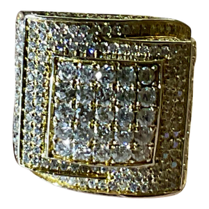 14k Yellow Gold Diamond Cocktail Ring