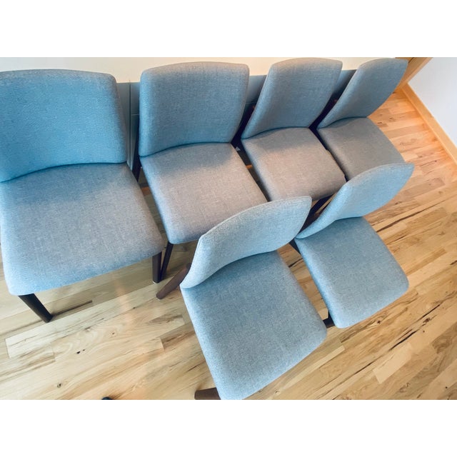 Light Gray Set of Six Design Within Reach Modern Gray Dining Chairs For Sale - Image 8 of 16