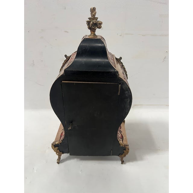 Wood Napoleon III Cartel Clock in Boulle-Style Marquetry, 19th Century For Sale - Image 7 of 18
