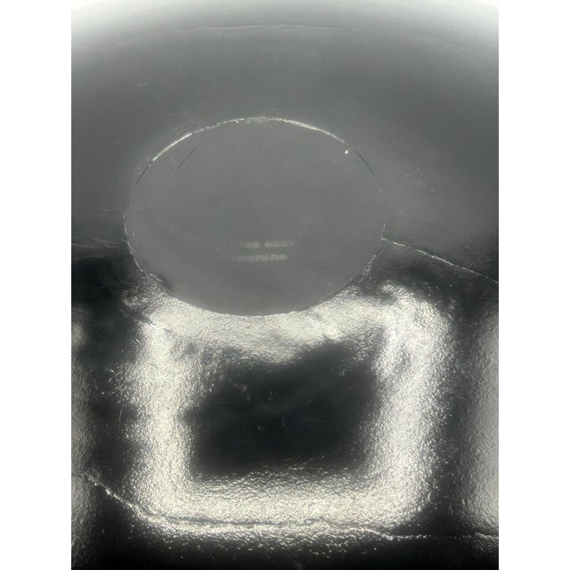Black Yalos Casa Murano Italian Contemporary Iridescent Art Glass Bowl For Sale - Image 8 of 9