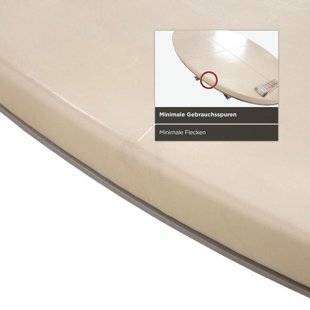 Leather Gilbert Table in Beige Cream from Baxter For Sale - Image 6 of 14