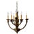 Eight-Light Greco Roman Revival Arts & Crafts Chandelier For Sale
