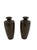 Vintage Japanese Silver Inlaid Bamboo Design Bronze Vase Set of 2 Meiji Period For Sale - Image 17 of 17
