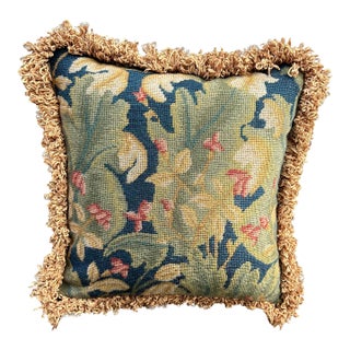 Vintage Needlepoint Pillow For Sale