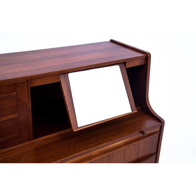 Brown Danish Teak Writing Desk, 1960s For Sale - Image 8 of 13