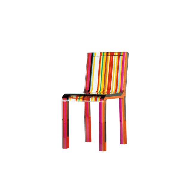 Patrick Norguet Rainbow Acrylic Side Chair For Sale