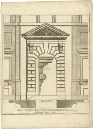 Domenico de' Rossi, Palazzo di Propaganda Fide, 1710s, Paper
