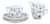 Royal Copenhagen Blue Fluted Plain. Three Coffee Cups with Saucers. Early 20th C, Set of 6 For Sale