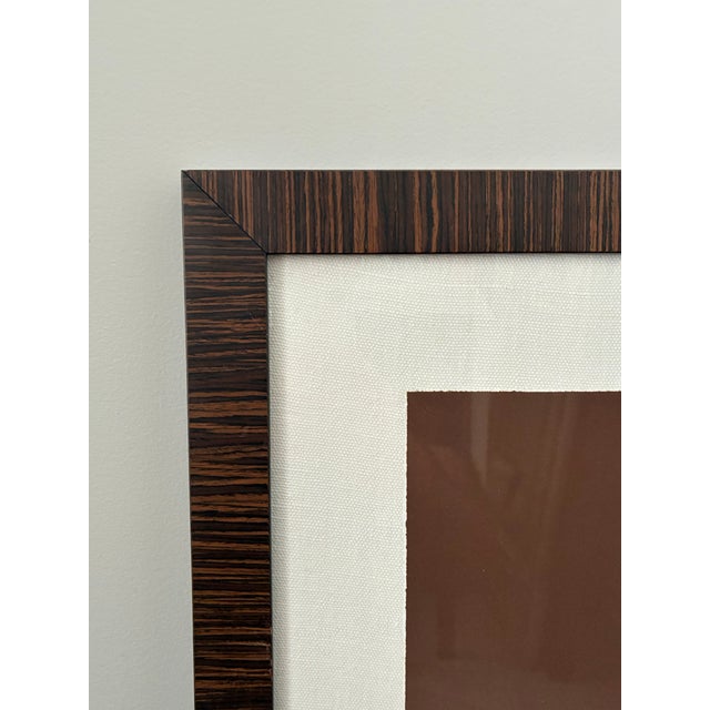 Mid-Century Modern Natural Curiosities Ivory Trumpet Flower Botanical Print in Espresso Frame For Sale - Image 3 of 5