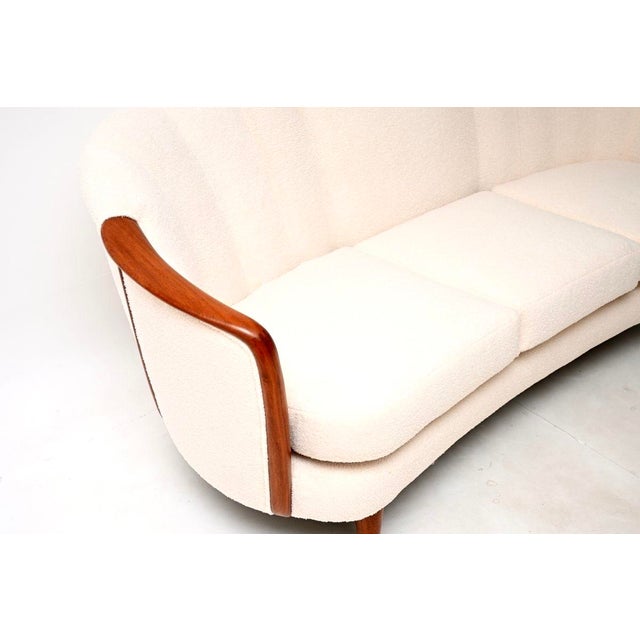Brown Vintage Swedish Cocktail Sofa, 1950s For Sale - Image 8 of 13