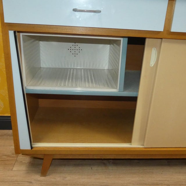 Small Pastel Wood and Resopal Kitchen Cabinet, 1950s For Sale - Image 15 of 18