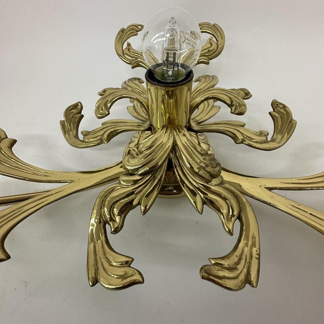 Brass Ceiling Lamp by C. S. Arte, Italy, 1970s For Sale - Image 4 of 8