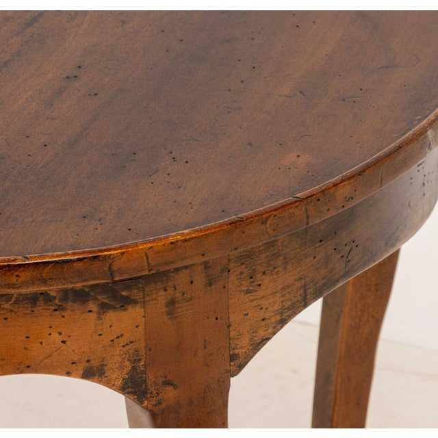 Italian Circular Walnut Occasional Table For Sale - Image 4 of 7