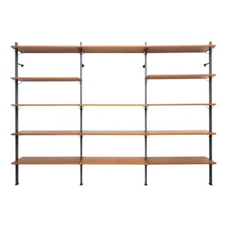 Swedish Walnut Shelving System by Pira, 1960s For Sale