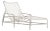 Brown Jordan Kantan Aluminum Suncloth Chaise Lounge, Dove frame with White fabric For Sale