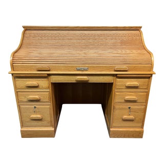 Winners Only Oak Roll Top Desk For Sale