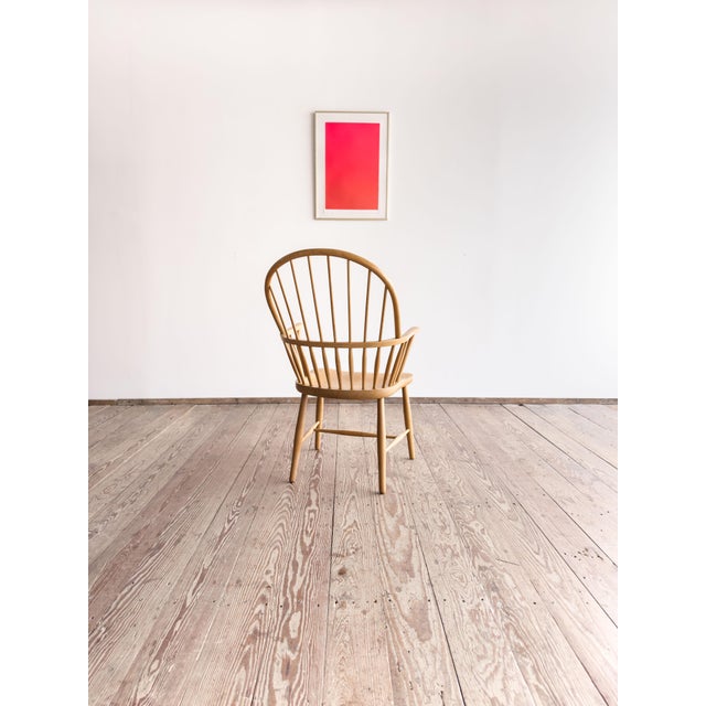 1970s Mid Century CH 18A Chair in Oak by Frits Hennigsen for Carl Hansen For Sale - Image 5 of 18