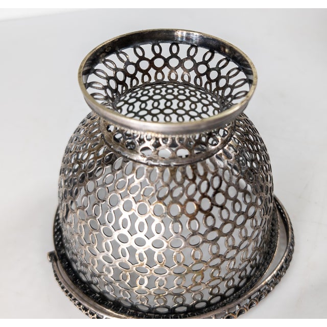 20th Century Silverplate Reticulated Openwork Decorative Basket or Candy Dish For Sale - Image 11 of 13