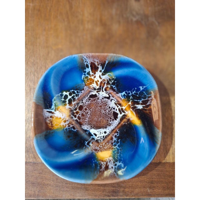 Art Deco Vallauris Coffee Service with Cobalt Blue Flamed Glaze, 1950s, Set of 15 For Sale - Image 15 of 18
