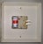 1970s Vintage German Wall Clock in White Plastic with Red Decor by Meister, 1970s For Sale - Image 5 of 6