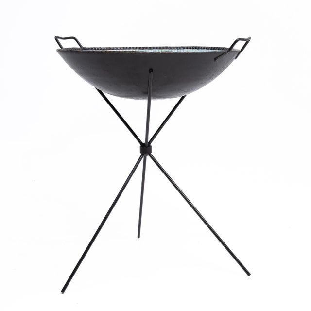 Mid Century Tiled Serving Salad Bowl Tripod Legs For Sale In Philadelphia - Image 6 of 12