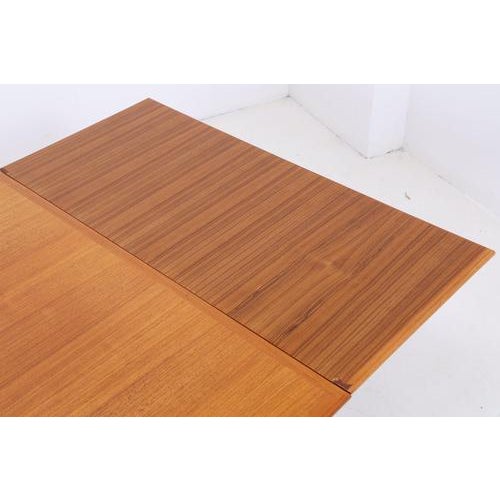 Brown Vintage Extendable Teak Dining Table For Sale - Image 8 of 16