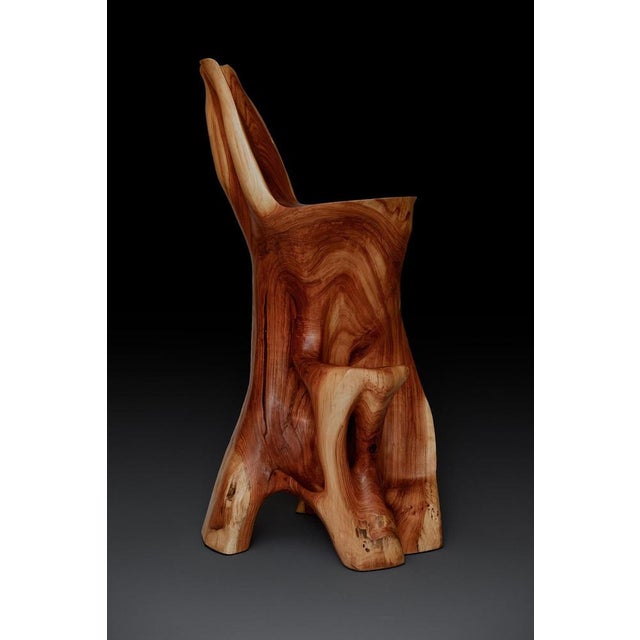 Makha Wood Sculptural Bar Chair by Logniture For Sale - Image 11 of 16