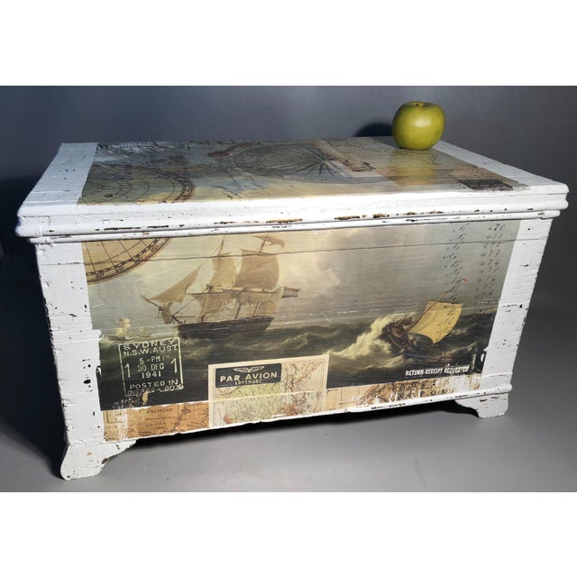 Antique Pine Trunk Sea Captain’s Chest Chairish